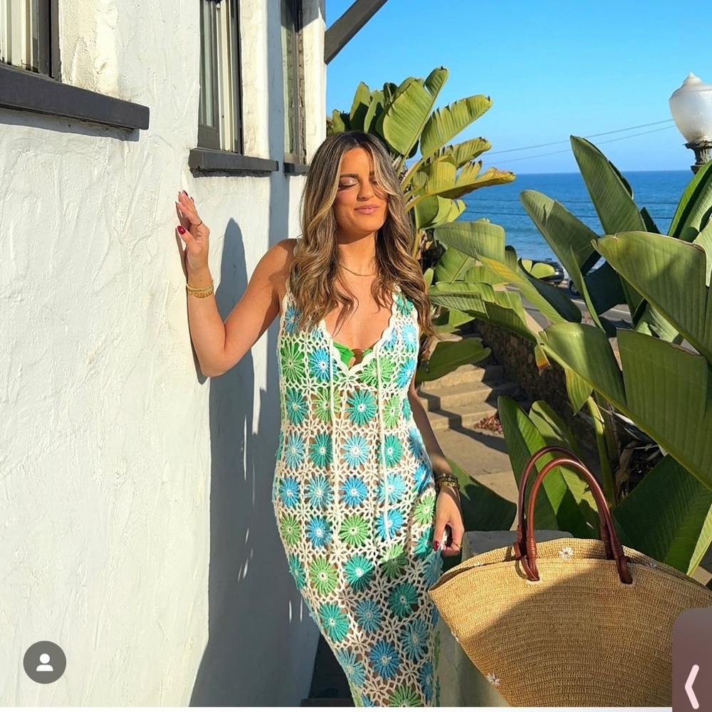 Show me your mumu Vacay crochet maxi dress coverup - Picture 3 of 9